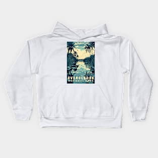 Everglades National Park Vintage Travel  Poster Kids Hoodie